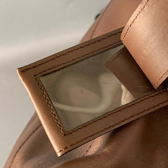 BRUNELLO CUCINELLI Chocolate Brown Leather Clasp Weekender Bag - Picture 5 of 16